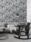 Miniatyrbild 5 av 8: ESTAhome tapet träskräp grått 53 cm x 10,05 m