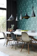 Miniatyrbillede 3 af 8: Origin Wallcoverings tapet zig-zag-striber af lagdelt marmor benzinblåt 53 cm x 10,05 m