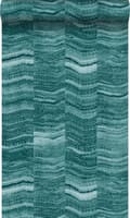 Miniatyrbillede 1 af 8: Origin Wallcoverings tapet zig-zag-striber af lagdelt marmor benzinblåt 53 cm x 10,05 m