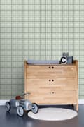 Miniatyrbild 2 av 8: ESTAhome tapet rutor mintgrönt 0,53 x 10,05 m