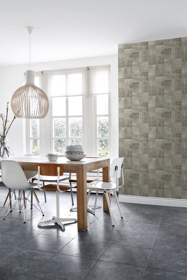 ESTAhome tapet kelim-lapptäcke mullvadsgrått 53 cm x 10,05 m