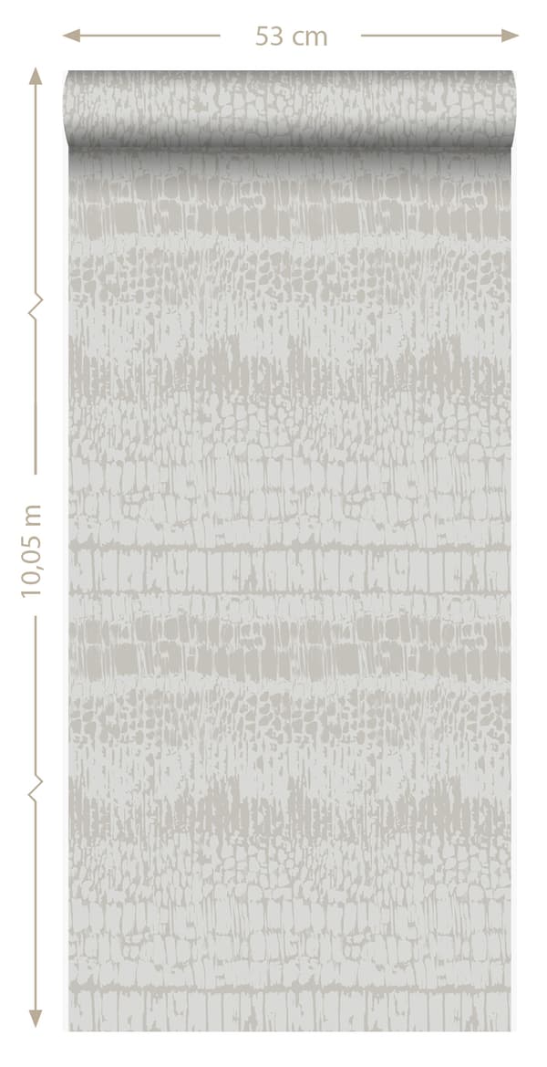 Origin Wallcoverings tapet dyreskindsmønster mulvarpegråt 53 cm x 10,05 m