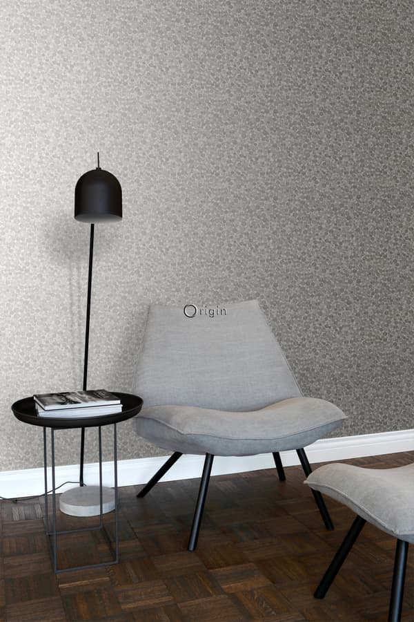 Origin Wallcoverings tapet metalmønter elfenbenshvidt og gråt 53 cm x 10,05 m