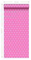 Miniatyrbild 3 av 3: ESTAhome tapet stjärnor rosa 53 cm x 10,05 m