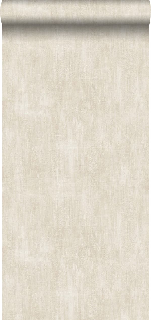 ESTAhome tapet enfärgad med målningseffekt krämfärgat - 127635 - 53 cm x 10,05 m
