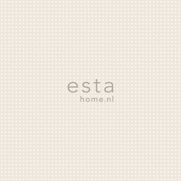 ESTAhome tapet prikker beige - 135429 - 53 cm x 10,05 m