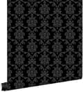 Miniatyrbillede 1 af 8: ESTAhome tapet barokmønster sort 53 cm x 10,05 m