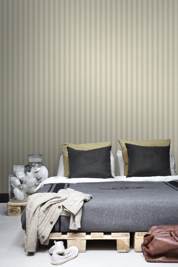 ESTAhome tapet ränder brunt - 127616 - 53 cm x 10,05 m