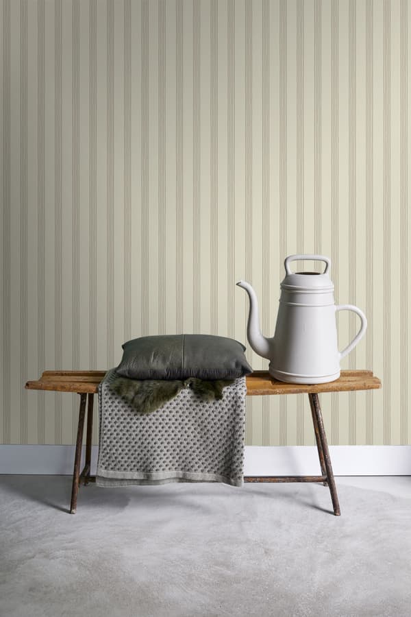 ESTAhome tapet ränder brunt - 127616 - 53 cm x 10,05 m