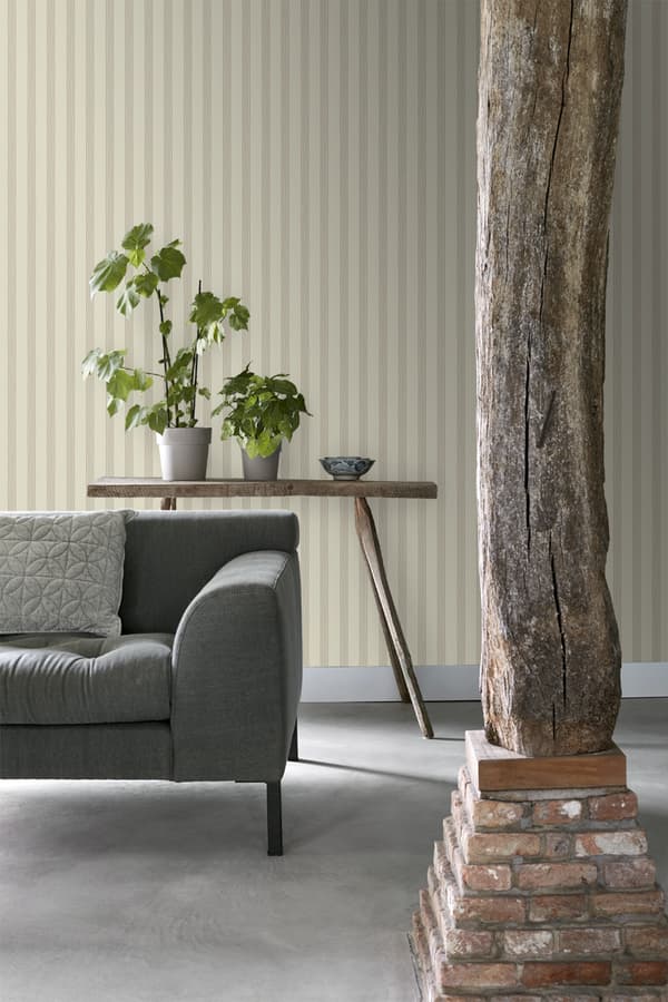 ESTAhome tapet ränder brunt - 127616 - 53 cm x 10,05 m