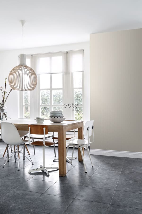 ESTAhome tapet fine striber lysebeige - 137017 - 53 cm x 10,05 m