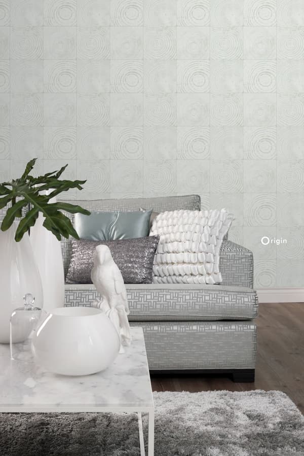 Origin Wallcoverings tapet tvärsnitt trädstammar mintgrönt 53 cm x 10,05 m