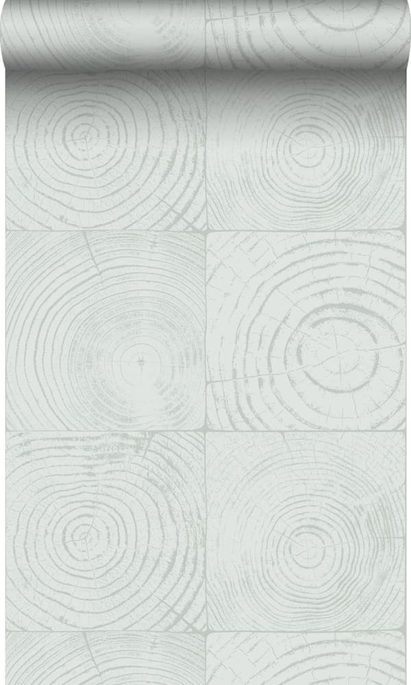 Origin Wallcoverings tapet tvärsnitt trädstammar mintgrönt 53 cm x 10,05 m