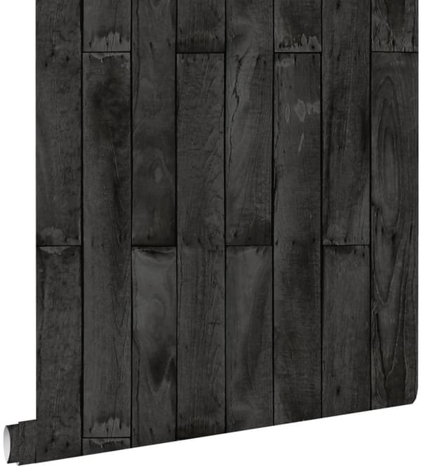 ESTAhome tapet träeffekt svart 53 cm x 10,05 m