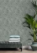 Miniatyrbillede 7 af 8: Origin Wallcoverings tapet metalplader med nitter i fiskebensmønster lysegråt 53 cm x 10,05 m