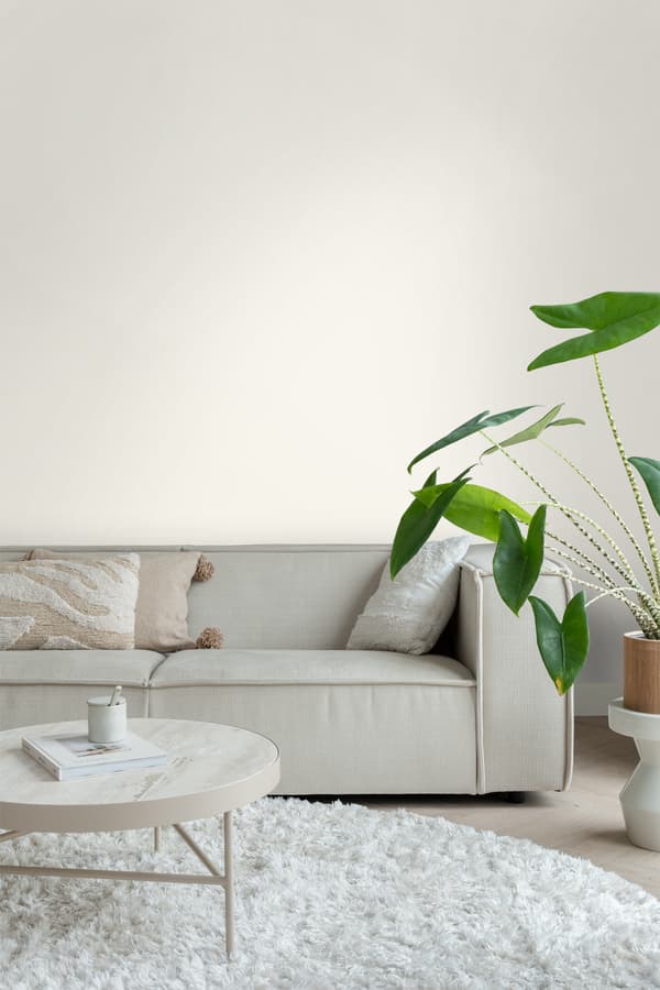 ESTAhome tapet matt enfärgad med linnestruktur gräddvitt 53 cm x 10,05 m