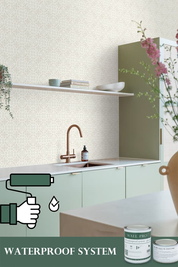 ESTAhome tapet slitna golvbrädor beige 53 cm x 10,05 m