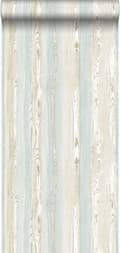 Miniatyrbillede 1 af 9: ESTAhome tapet træeffekt lyseblåt og beige - 148625 - 53 cm x 10,05 m