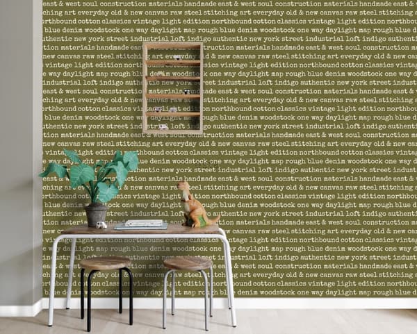 ESTAhome tapet text stadssamtal olivgrönt 53 cm x 10,05 m
