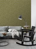 Miniatyrbild 7 av 8: ESTAhome tapet text stadssamtal olivgrönt 53 cm x 10,05 m