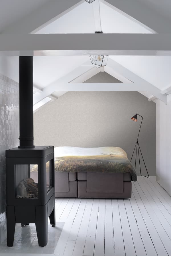 ESTAhome tapet ensfarvet beton-look mulvarpegråt 53 cm x 10,05 m