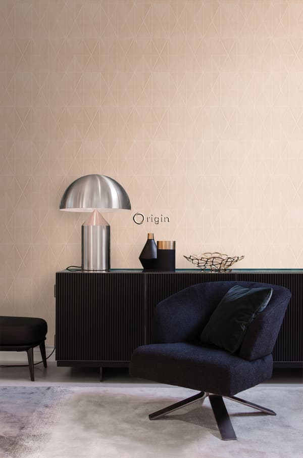 Origin Wallcoverings tapet grafisk form glänsande brons 53 cm x 10,05 m
