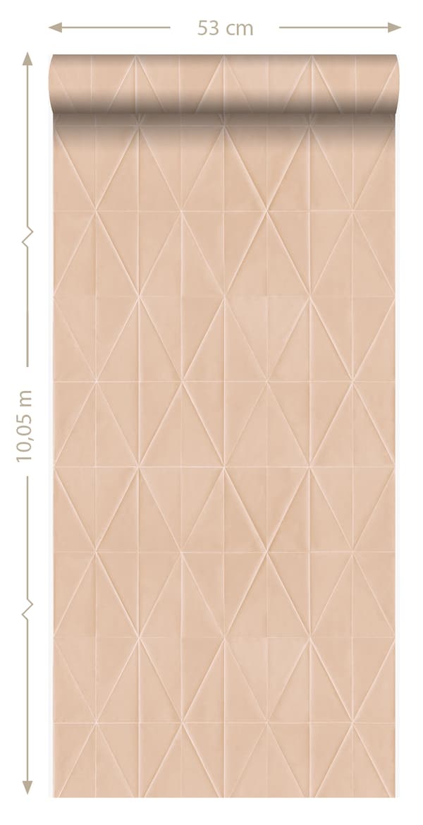 Origin Wallcoverings tapet grafisk form glänsande brons 53 cm x 10,05 m