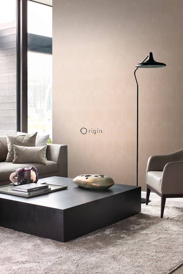 Origin Wallcoverings tapet grafisk form glänsande brons 53 cm x 10,05 m