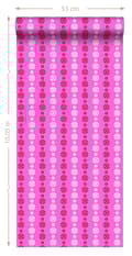 Miniatyrbild 6 av 6: ESTAhome tapet spets rosa och rött 53 cm x 10,05 m