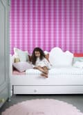 Miniatyrbild 2 av 6: ESTAhome tapet spets rosa och rött 53 cm x 10,05 m