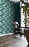 Miniatyrbild 3 av 7: Origin Wallcoverings tapet 3D marmor motiv smaragdgrönt 53 cm x 10,05 m