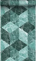 Miniatyrbild 1 av 7: Origin Wallcoverings tapet 3D marmor motiv smaragdgrönt 53 cm x 10,05 m