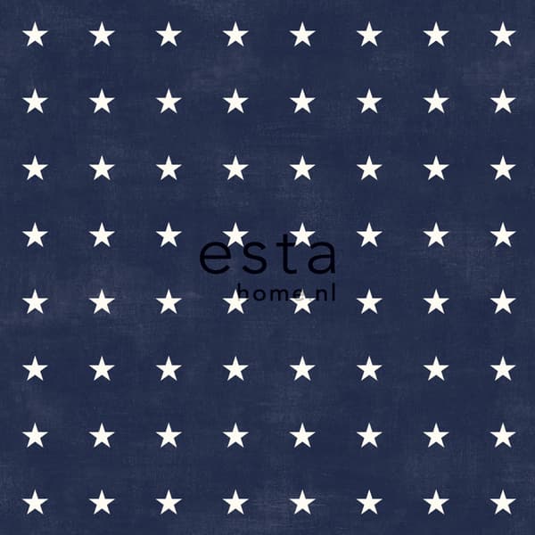 ESTAhome tapet stjärnor marinblått 53 cm x 10,05 m