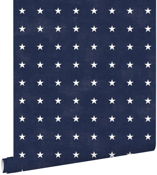 ESTAhome tapet stjärnor marinblått 53 cm x 10,05 m