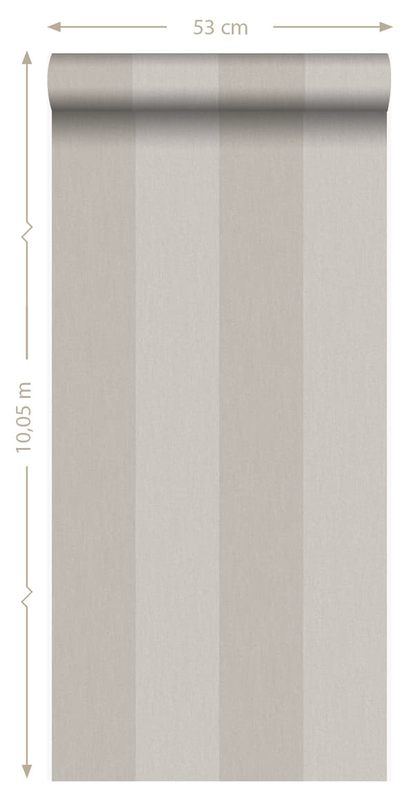 Origin Wallcoverings tapet ränder ljust mullvadsgrått 53 cm x 10,05 m