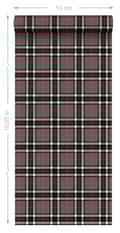 Miniatyrbillede 8 af 8: Origin Wallcoverings tapet rombemotiv mørkegråt og lyserødt 53 cm x 10,05 m