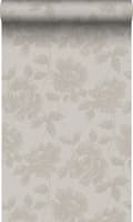 Miniatyrbild 1 av 8: Origin Wallcoverings tapet rosor ljust mullvadsgrått 53 cm x 10,05 m