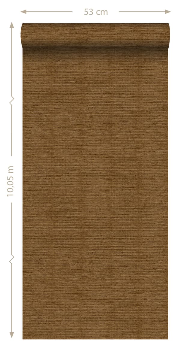 Origin Wallcoverings tapet linnestruktur rostbrunt 53 cm x 10,05 m