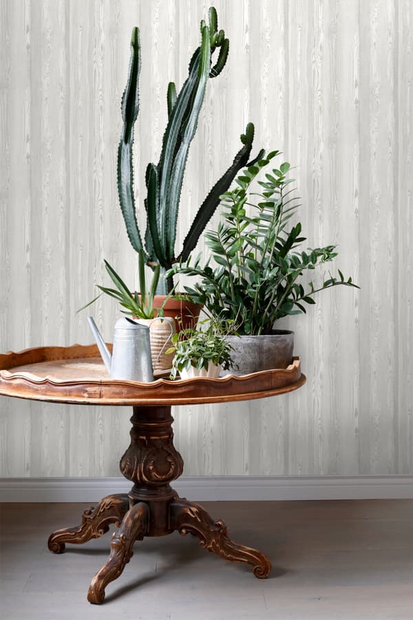 ESTAhome tapet træeffekt hvidt, gråt og beige 53 cm x 10,05 m