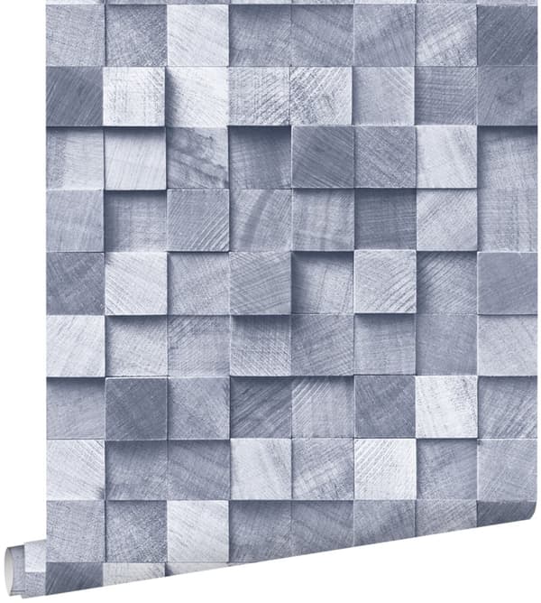 ESTAhome tapet 3D-tryck blått 53 cm x 10,05 m