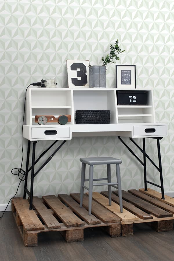 ESTAhome tapet 3D grafik mintgrønt 53 cm x 10,05 m