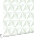 Miniatyrbillede 1 af 8: ESTAhome tapet 3D grafik mintgrønt 53 cm x 10,05 m