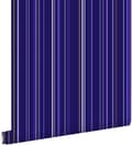 Miniatyrbild 1 av 5: ESTAhome tapet ränder lila och brunt 53 cm x 10,05 m