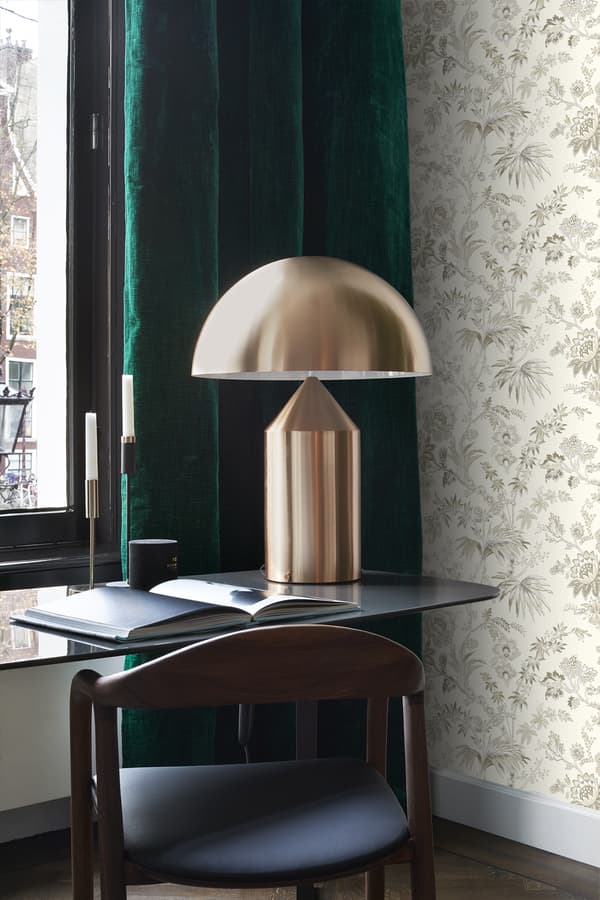 Origin Wallcoverings tapet blommor gräddvitt och beige 53 cm x 10,05 m