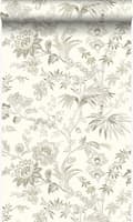 Miniatyrbild 1 av 8: Origin Wallcoverings tapet blommor gräddvitt och beige 53 cm x 10,05 m