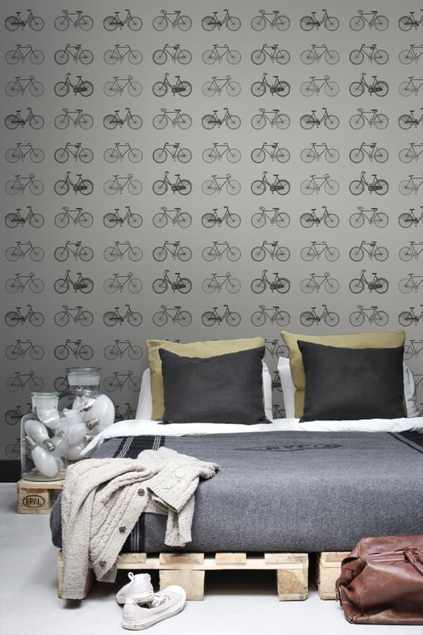 ESTAhome tapet cyklar varm ljusgrått 53 cm x 10,05 m