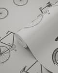 Miniatyrbild 8 av 8: ESTAhome tapet cyklar varm ljusgrått 53 cm x 10,05 m
