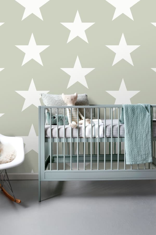 ESTAhome tapet stjerner mintgrønt 0,53 x 10,05 m