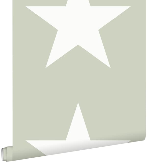 ESTAhome tapet stjärnor mintgrönt 0,53 x 10,05 m