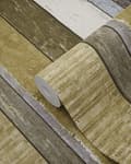 Miniatyrbild 8 av 8: ESTAhome tapet träplankor beige, blått och khakigrönt 53 cm x 10,05 m